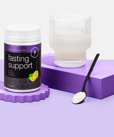Fasting Support Powder— an amino acid supplement blend to supercharge your fasting and intermittent fasting goals.